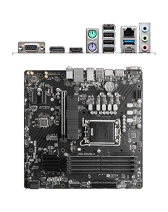 Материнская плата MSI Pro B760M-P B760 Socket-1700 4xDDR5, 4xSATA3, RAID, 2xM.2, 1xPCI-E16x, 1xUSB3.2, 1xUSB3.2 Type C, D-Sub, DP, HDMI, Glan, mATX Msi