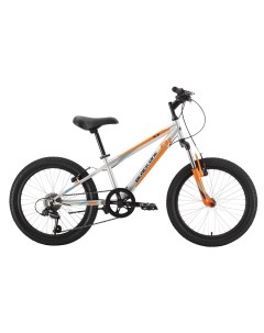 Велосипед для подростков Ice 20 серебристый оранжевый голубой 10 HQ 0005360 Black one