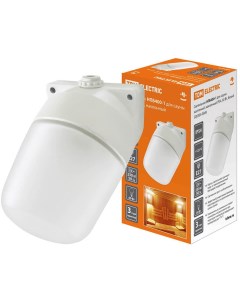 Светильник НПБ400 1 60 Вт E27 на 1 лампочку IP54 11х11х15 см для сауны наклонный белый SQ0303 0049 Tdm еlectric