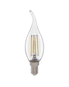 Лампа светодиодная E14 8 Вт 230 В свеча на ветру 4500 К свет нейтральный белый Филамент прозрачное с General lighting systems