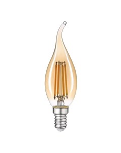 Лампа светодиодная E14 10 Вт 230 В свеча на ветру 4500 К свет нейтральный белый Филамент золотое сте General lighting systems