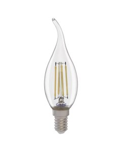Лампа светодиодная E14 15 Вт 230 В свеча на ветру 4500 К свет нейтральный белый Филамент прозрачное  General lighting systems
