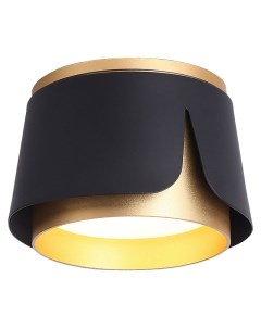 Светильник накладной Light Techno Spot GX53 IP20 со сменной лампой черный золото Ambrella