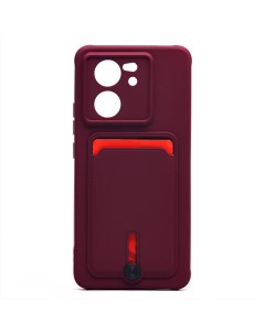 Чехол накладка SC304 для смартфона Xiaomi 13T пластик силикон бордовый 226237 Activ