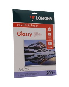 Фотобумага A4 200 г м глянцевая 25 листов односторонняя 0102046 для струйной печати Lomond