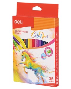 Набор цветных карандашей ColoRun трехгранные 36 шт EC00330 Deli