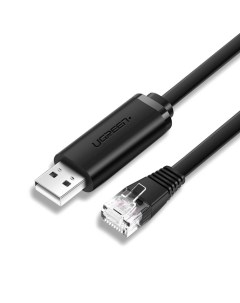 Консольный кабель CM204, USB 2.0(Am)-RJ-45(m), 1.5 м, черный (50773) Ugreen