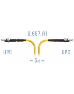 Патч корд оптический ST UPC ST UPC одномодовый 9 125 G 657 A1 одинарный 5 м желтый PC ST UPC A 5m Snr