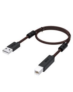 Кабель USB 2 0 Am USB 2 0 Bm экранированный ферритовый фильтр 75см черный прозрачный UPC10 51284 Gcr