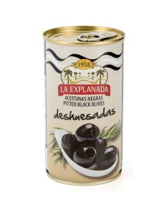 Из Испании Оливки Gourmet чёрные без косточки нарезанные 350 г La explanada