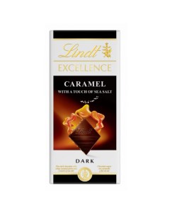 Шоколад Excellence темный с карамелью и морской солью 100 г Lindt