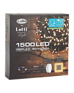 Гирлянда нить 2 60 5 м белый 1500 LEDs Lotti