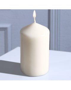 Свеча столбик интерьерная белая 5 5х10 см Nobrand
