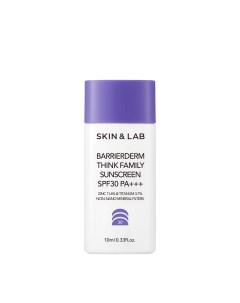 Солнцезащитный крем для лица с минеральными фильтрами Barrierderm Think Family Sunscreen SPF30 PA 10 Skin&lab