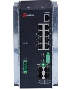Коммутатор управляемый QSW 3310 12T I POE DC индустриальный L2 с поддержкой PoE 802 3af at 8 10 100  Qtech