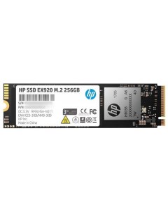 Накопитель SSD M 2 2280 2YY45AA 2YY45AA ABB EX920 256GB PCIe NVMe 3 0 x4 TLC 3200 1200MB s IOPS 1 Hp