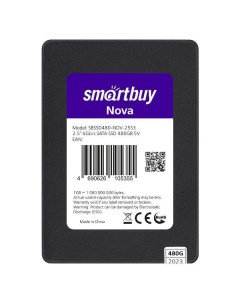 SSD накопитель Smartbuy Nova 480GB TLC SATA3 SBSSD480 NOV 25S3 Nova 480GB TLC SATA3 SBSSD480 NOV 25S