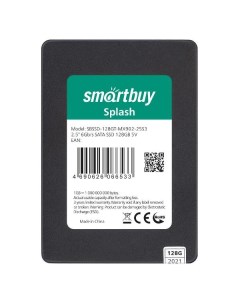 SSD накопитель Smartbuy Splash 128GB TLC SATA3 SBSSD 128GT MX902 25S3 Splash 128GB TLC SATA3 SBSSD 1