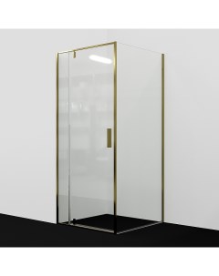 Душевой уголок Aisch 55P19 1000х1000х2000 прозрачное стекло профиль матовое золото Wasserkraft