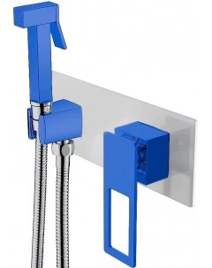 Гигиенический душ Q 147 CRUW со смесителем хром синий Boheme