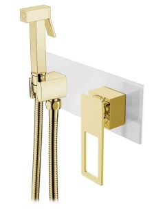 Гигиенический душ Q 147 WG со смесителем белый глянец золотой Boheme