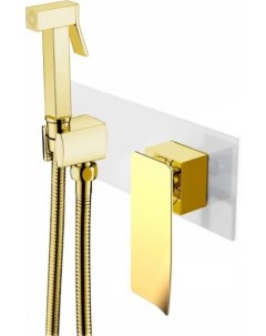 Гигиенический душ Q 147 WG 2 со смесителем белый глянец золотой Boheme