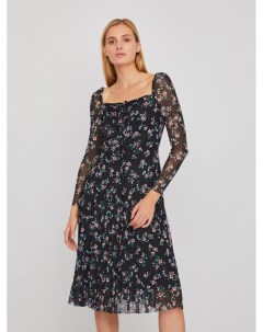 Платье длины миди с плиссировкой и цветочным принтом Zolla
