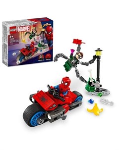 Конструктор Marvel 76275 Погоня на мотоцикле Человек паук против Дока Ока Lego