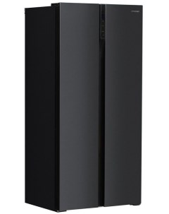 Холодильник Side by Side CS4505F черный Hyundai
