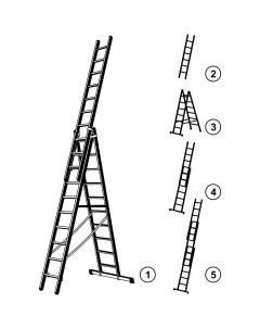 Трехсекционная лестница Zarges