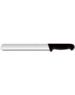 Нож для нарезки 400848 25см с волнистой кромкой черный Maco