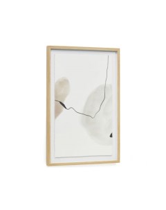 Torroella Абстрактная картина в белом коричневом и сером цвете 60 x 90 см La forma