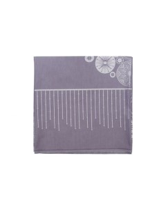 Скатерть из хлопка фиолетово серого цвета с рисунком Ледяные узоры Фиолетовый 180 Tkano
