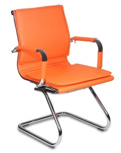 Кресло CH 993 Low V оранжевый эко кожа низк спин полозья металл хром Бюрократ