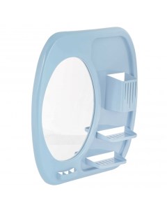 Зеркало для ванной Аква 45х39см белый пластик Альтернатива