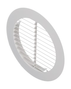 Решетка вентиляционная наружная с фланцем d150 мм круглая пластиковая d200 мм Era