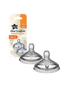 Соска силиконовая Closer to nature быстрый поток 6 2 шт Tommee tippee