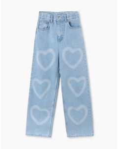 Джинсы Wide Leg с сердечками Gloria jeans