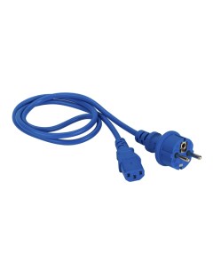 Кабель питания LAN PP13 SH 1 0 BL C13 Schuko 3х0 75 220В 10А синий 1 метр Lanmaster