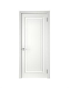 Дверь межкомнатная глухая с замком и петлями в комплекте Ларго 1 90x200 см эмаль цвет белый Без бренда
