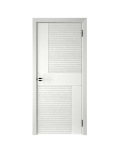 Дверь межкомнатная глухая с замком и петлями в комплекте Соло 1 70x200 эмаль цвет белый Без бренда