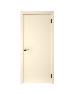 Дверь межкомнатная глухая с замком и петлями в комплекте Гладье 60x200 см эмаль цвет бежевый Без бренда