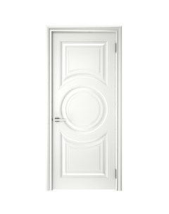 Дверь межкомнатная глухая с замком и петлями в комплекте Ларго 4 70x200 см эмаль цвет белый Без бренда