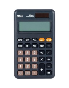 Калькулятор EM120BLACK 12 разрядный черный Deli