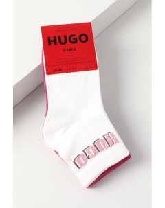 Набор из двух пар хлопковых укороченных носков Hugo