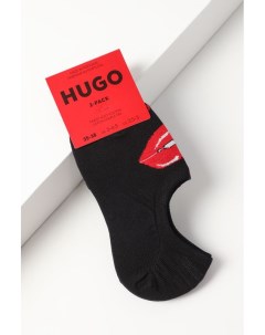 Набор из двух пар хлопковых укороченных носков Hugo