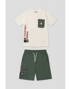 Комплект хлопковый из футболки и шорт Nukutavake