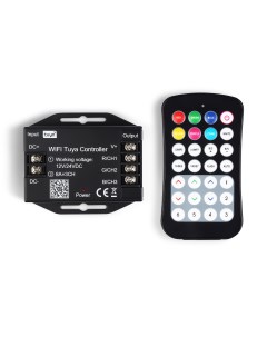 Контроллер WIFI Tuya для светодиодных лент RGB c радио пультом 2 4G 24A 12V 288W 24V 576W Ambrella light