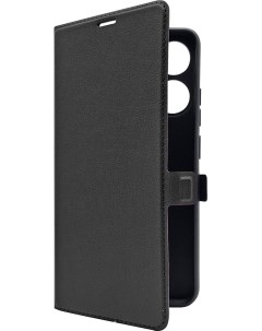 Чехол книжка для смартфона Infinix Smart 7 силикон искусственная кожа черный 71753 Borasco