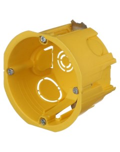 Подрозетник Systeme Electric для гипсокартона d68х46 мм 8 вводов желтый IP20 с металлическими лапкам Systeme electric (ранее schneider electric)